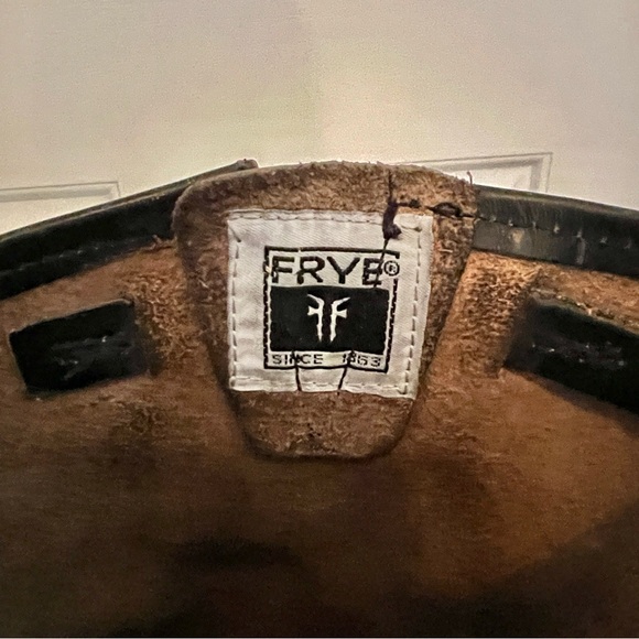 Frye Veronica Shortie Boot Black Stone Wash Size 10 - Picture 9 of 10